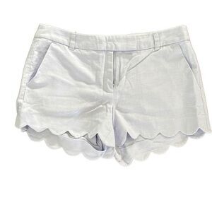 J Crew lilac scalloped shorts Sz 8